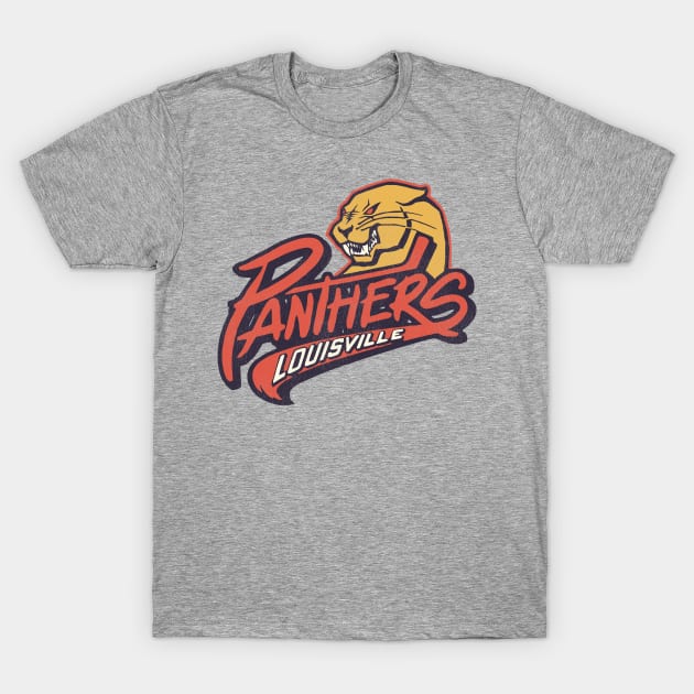 Defunct Louisville Panthers Hockey Team T-Shirt by Defunctland